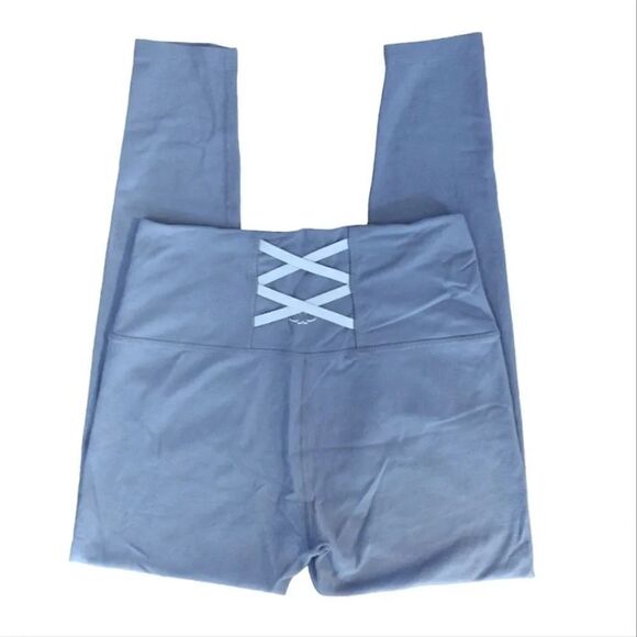 Beyond Yoga Purple High Waist Lace Up back Detailing Leggings Large - Picture 8 of 14